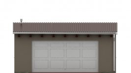 Elewacja projektu G126 - Budynek garażowy - 1 - wersja lustrzana
