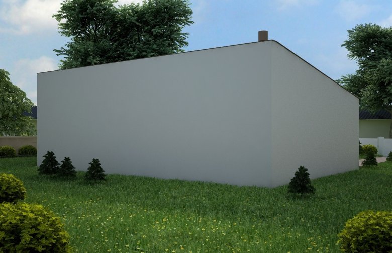 Projekt domu energooszczędnego G106 - Budynek garażowy z wiatą 