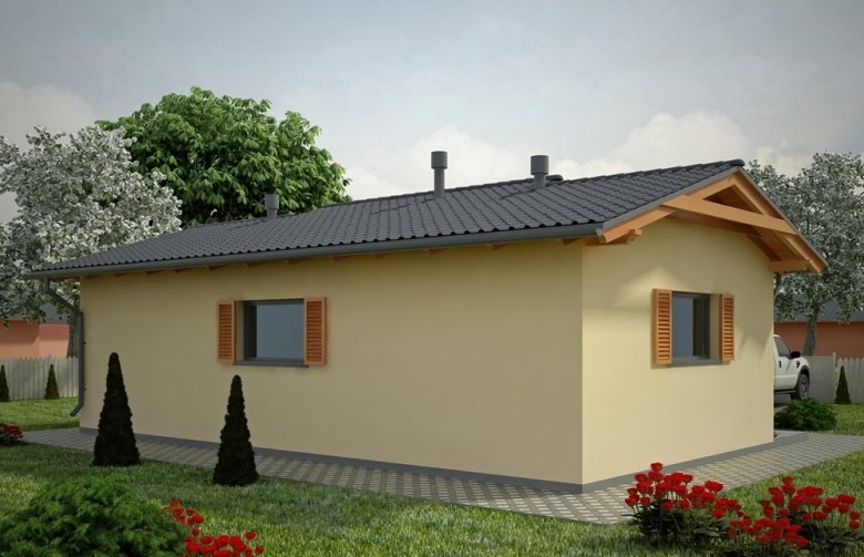 Projekt domu energooszczędnego G70 - Budynek garażowo - gospodarczy