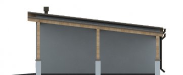 Elewacja projektu G82 - Budynek garażowy z wiatą - 3