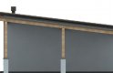 Projekt domu energooszczędnego G82 - Budynek garażowy z wiatą - elewacja 3