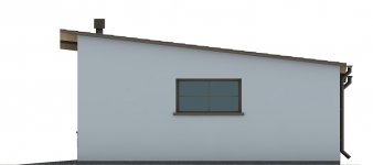 Elewacja projektu G82 - Budynek garażowy z wiatą - 2 - wersja lustrzana