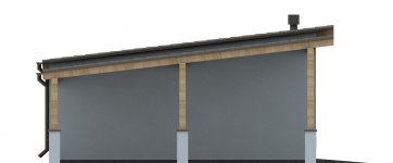 Elewacja projektu G82 - Budynek garażowy z wiatą - 3 - wersja lustrzana