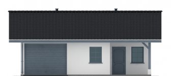 Elewacja projektu G86 - Budynek garażowy - 1 - wersja lustrzana