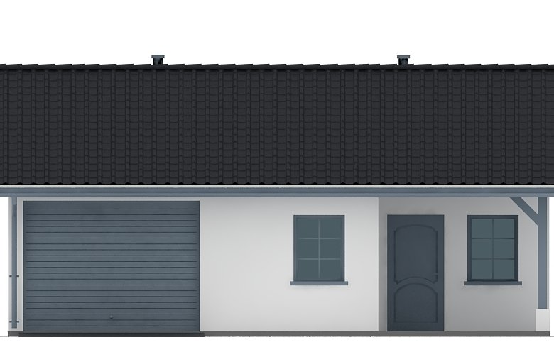 Projekt domu energooszczędnego G86 - Budynek garażowy - elewacja 1