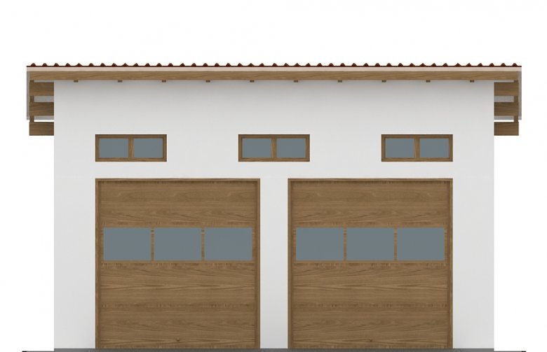 Projekt domu energooszczędnego G115 - Budynek garażowy - elewacja 1