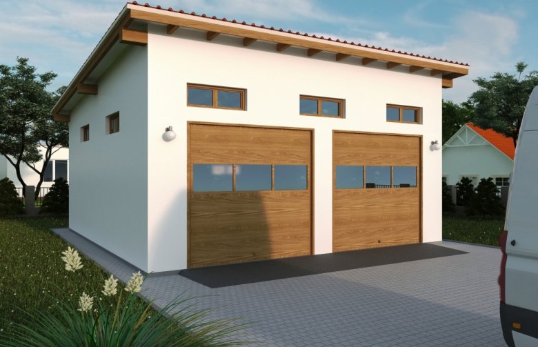 Projekt domu energooszczędnego G115 - Budynek garażowy