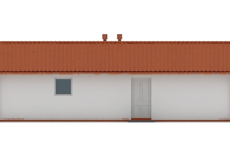 Projekt domu energooszczędnego G90 - Budynek garażowo - gospodarczy - elewacja 2