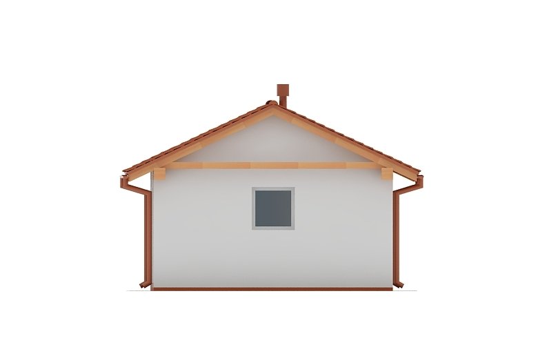Projekt domu energooszczędnego G90 - Budynek garażowo - gospodarczy - elewacja 4