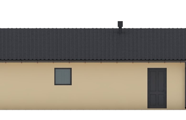 Projekt domu energooszczędnego G93 - Budynek garażowo - gospodarczy - elewacja 2