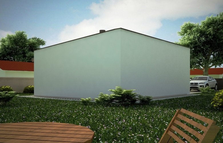 Projekt domu energooszczędnego G100 - Budynek garażowo - gospodarczy