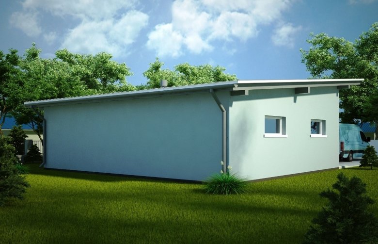 Projekt domu energooszczędnego G102 - Budynek garażowy