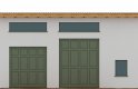 Projekt domu energooszczędnego G104 - Budynek garażowo - gospodarczy - elewacja 1
