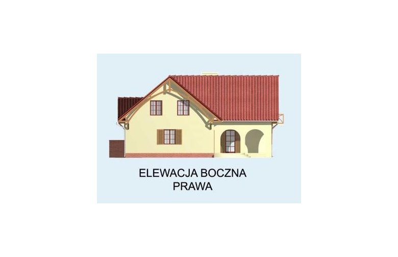 Projekt domu z poddaszem PERUGIA - elewacja 4