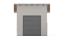 Elewacja projektu G122 - Budynek garażowo - gospodarczy - 1