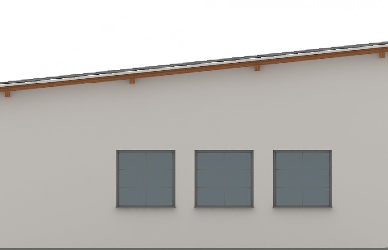 Projekt domu energooszczędnego G122 - Budynek garażowo - gospodarczy - elewacja 2