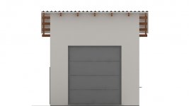 Elewacja projektu G122 - Budynek garażowo - gospodarczy - 1 - wersja lustrzana