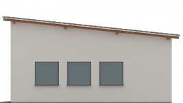 Elewacja projektu G122 - Budynek garażowo - gospodarczy - 2 - wersja lustrzana
