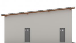 Elewacja projektu G122 - Budynek garażowo - gospodarczy - 3 - wersja lustrzana