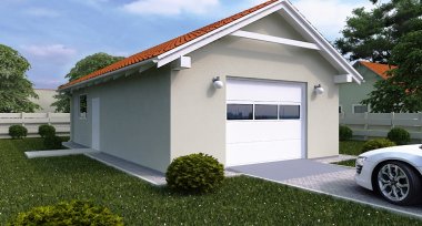 Projekt domu G123 - Budynek garażowy