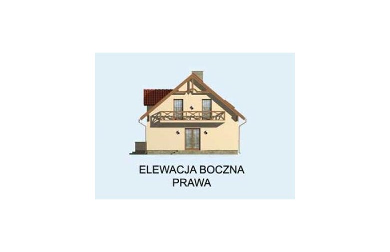 Projekt domu z poddaszem EL PASO - elewacja 4