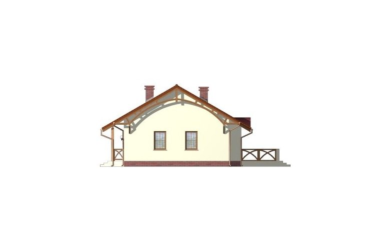 Projekt domu parterowego BILBAO - Usytuowanie - wersja lustrzana