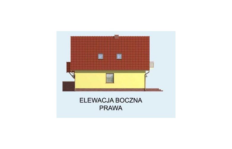 Projekt domu z poddaszem ACAPULCO - elewacja 4