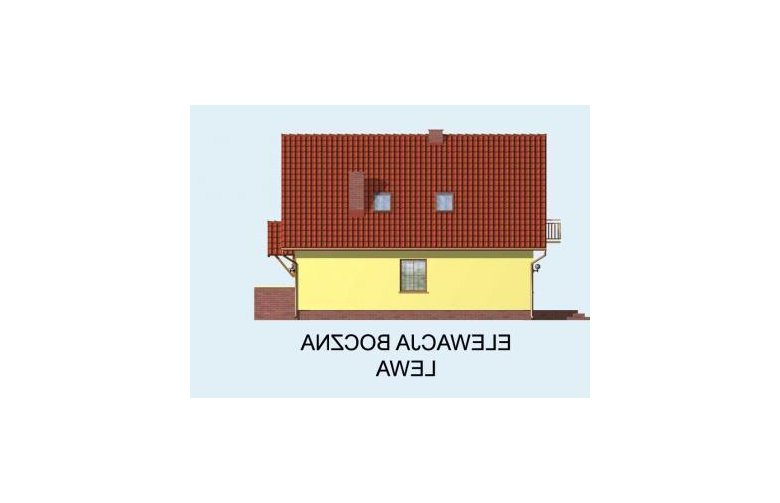 Projekt domu z poddaszem ACAPULCO - elewacja 2