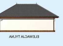 Elewacja projektu G195 garaż dwustanowiskowy z pomieszczeniami gospodarczymi - 3 - wersja lustrzana