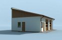 Projekt garażu G198 garaż dwustanowiskowy z pomieszczeniem gospodarczym - wizualizacja 2