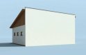 Projekt garażu G198 garaż dwustanowiskowy z pomieszczeniem gospodarczym - wizualizacja 3