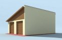 Projekt garażu G201 garaż dwustanowiskowy z pomieszczeniami gospodarczymi - wizualizacja 3