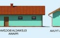 Projekt garażu G1m bis garaż jednostanowiskowy z pomieszczeniem gospodarczym - elewacja 2