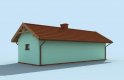 Projekt garażu G1m bis garaż jednostanowiskowy z pomieszczeniem gospodarczym - wizualizacja 3