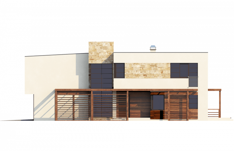 Projekt domu piętrowego Zx14 - elewacja 1