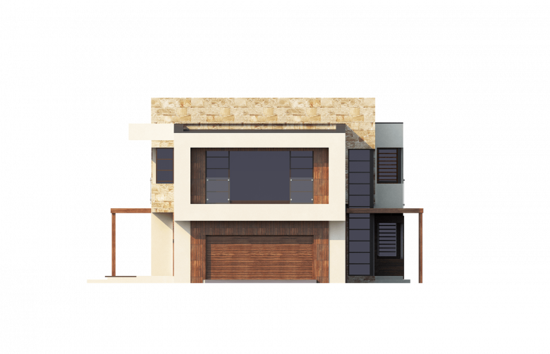 Projekt domu piętrowego Zx14 - elewacja 4