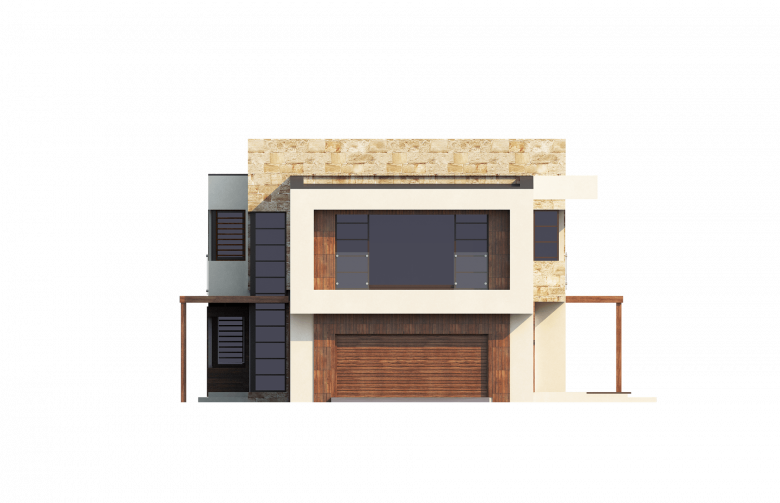 Projekt domu piętrowego Zx14 - elewacja 4