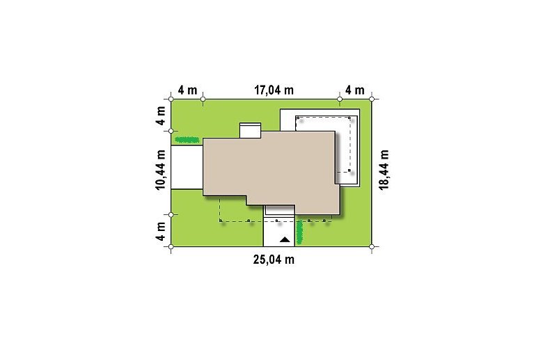 Projekt domu piętrowego Zx14 - Usytuowanie