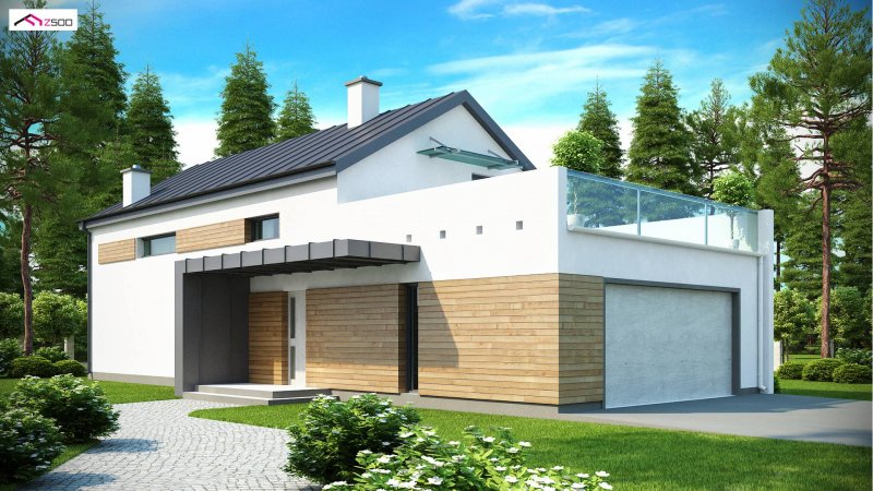 Zx60 151.97 m2 | Projekt domu z poddaszem | projekty domów