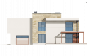 Projekt domu piętrowego Zx114 - elewacja 3