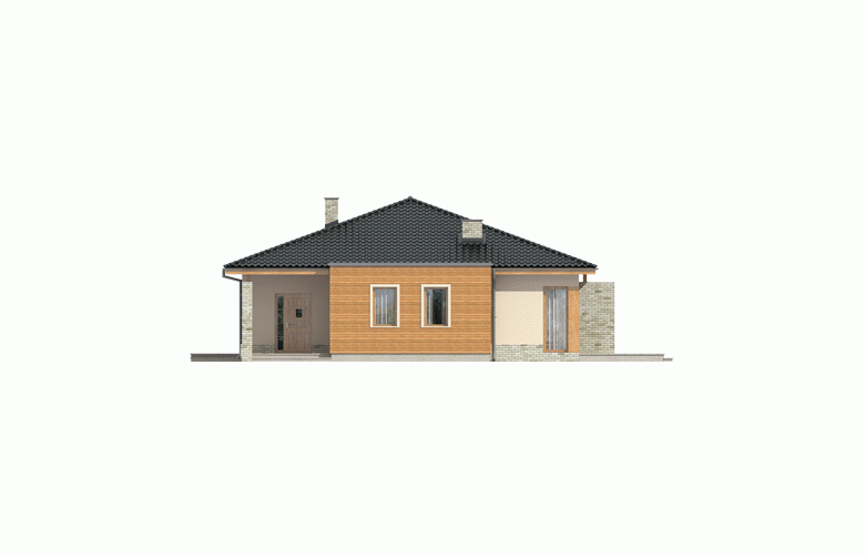 Projekt domu parterowego Grzegorz - elewacja 1
