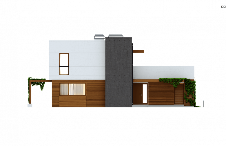 Projekt domu piętrowego Zx54 - elewacja 2