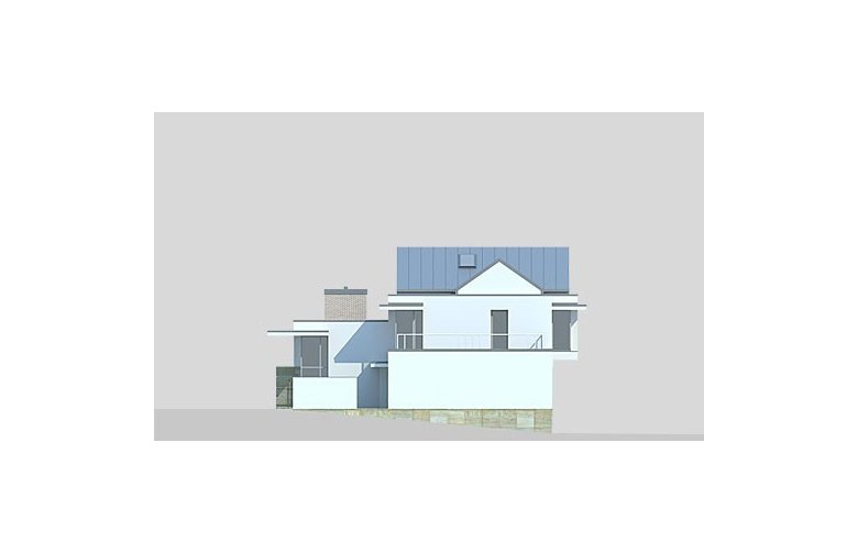 Projekt domu z poddaszem LK&845 - elewacja 2