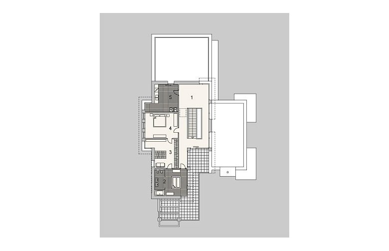 Projekt domu z poddaszem LK&845 - piętro