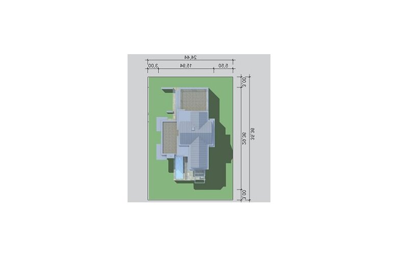 Projekt domu z poddaszem LK&845 - Usytuowanie - wersja lustrzana
