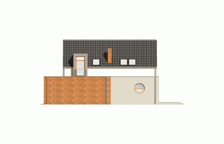Projekt domu nowoczesnego ANCORA - elewacja 1