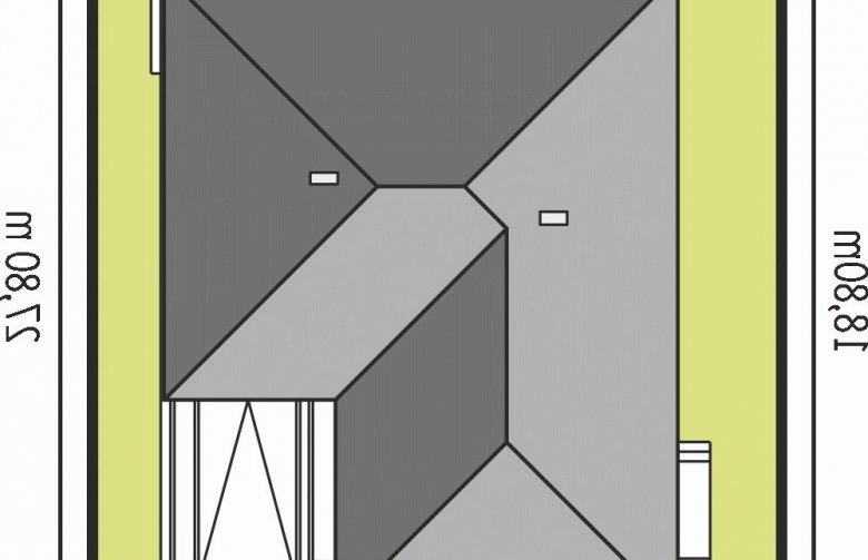 Projekt domu parterowego Alan III G1 - Usytuowanie - wersja lustrzana