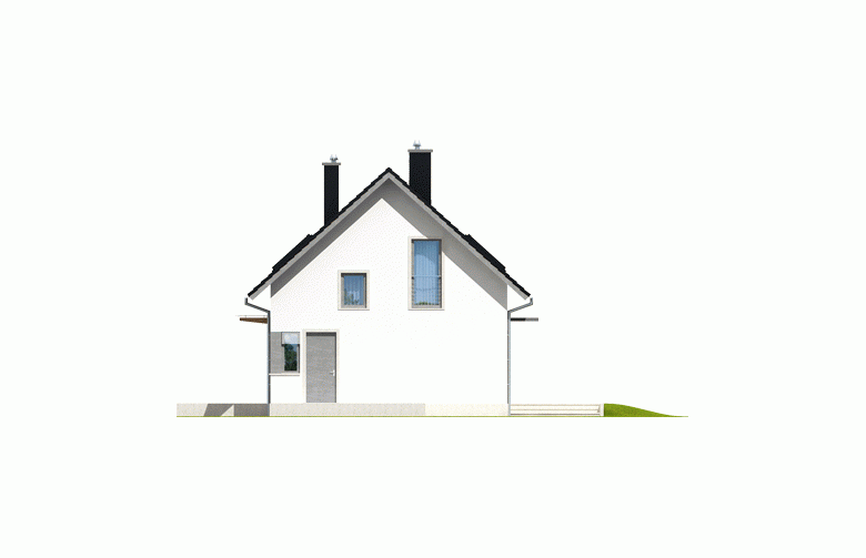 Projekt domu jednorodzinnego Lea (wersja A) - elewacja 2