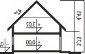 Projekt domu jednorodzinnego Lea (wersja A) - przekrój 1