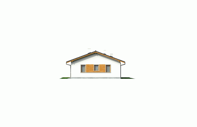 Projekt domu parterowego Manuela - elewacja 2